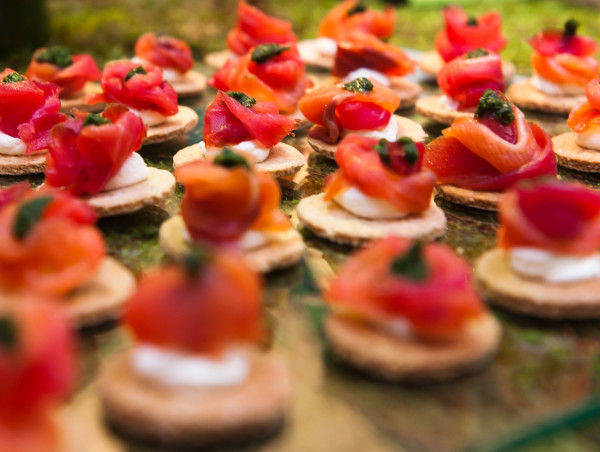 Beetroot and Goats Cheese Wedding Canapes