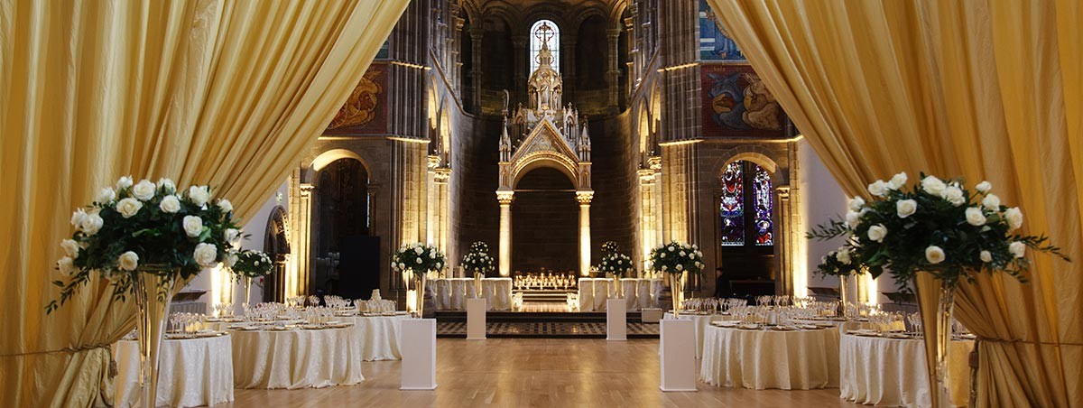 Classic Golds and cream Wedding theme Mansfield Traquair