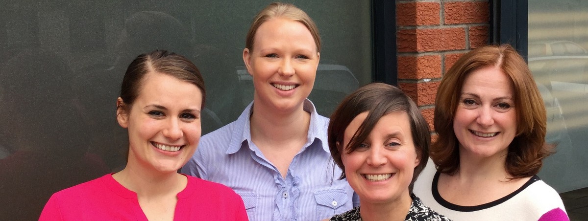 Our marathon runners Kirsty, Gillian, Aggie and Katie