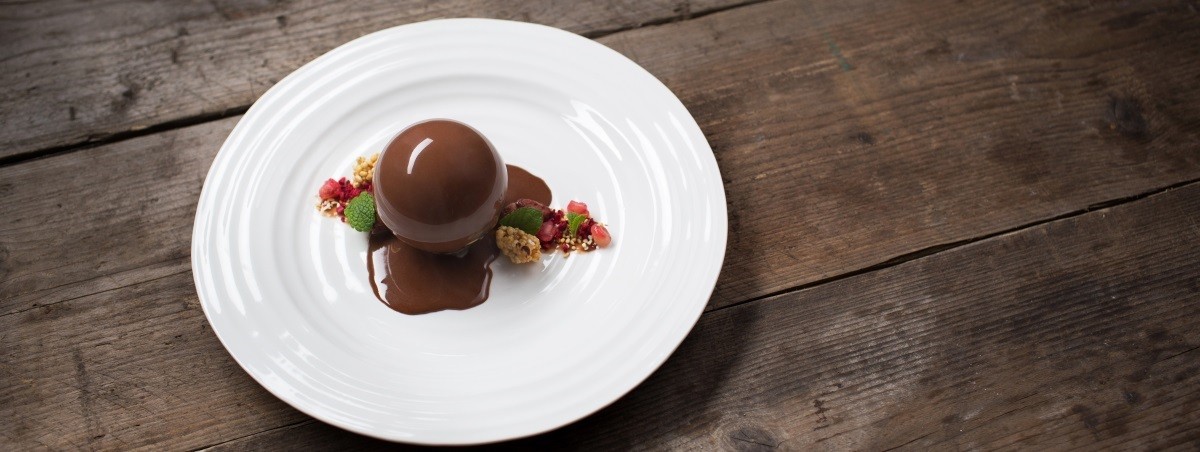 Molten Chocolate Sphere & Summer Berries Dessert- Heritage Portfolio