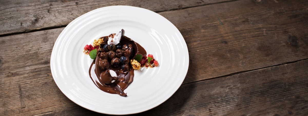 Fabulous molten chocolate dessert with berries -  Heritage Portfolio