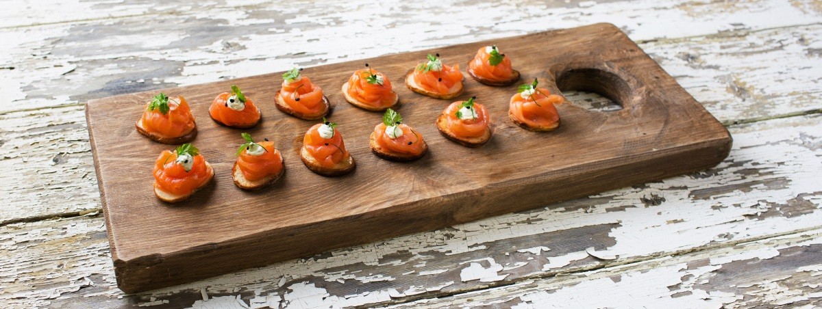 Scottish Smoked Salmon Canapes -  Heritage Portfolio