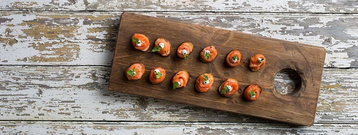 scottish smoked salmon heritage potato canape