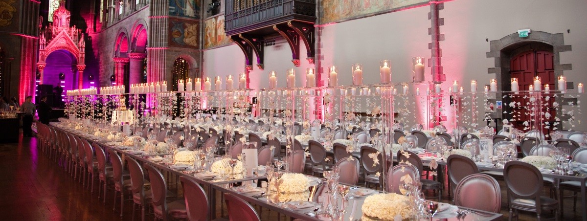 Silver Wedding Theme with White Orchids Mansfield Traquair