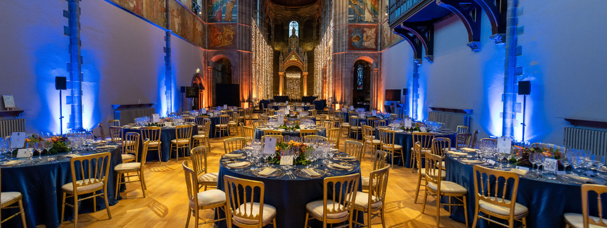 Stunning wedding set up at Mansfield Traquair in Edinburgh - wedding and corporate events venue 