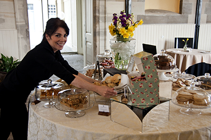 Angela at the Stables Tearoom, Hopetoun House 