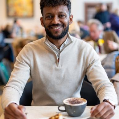 Happy diners at Cafe Portrait Edinburgh