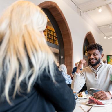 Happy diners at Cafe Portrait Edinburgh