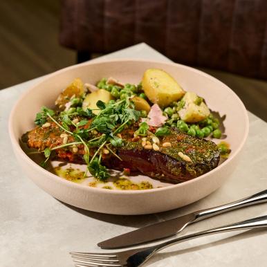 Roasted Aubergine and Kitchen Garden Pesto