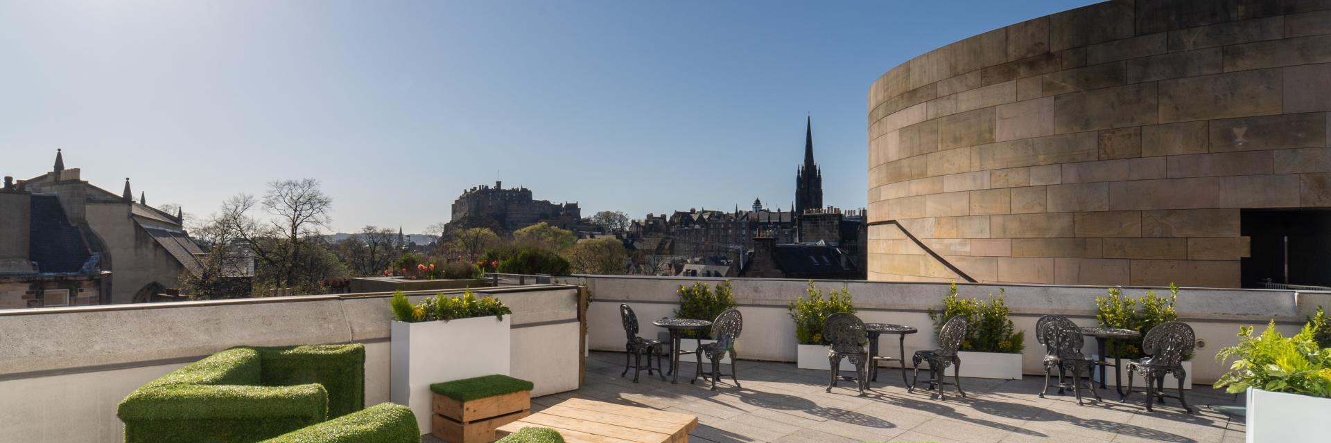 External image of National Museum of Scotland on a beautiful sunny day 
