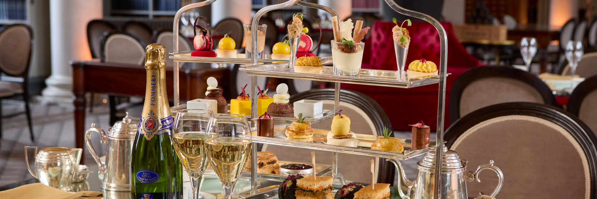 Spring afternoon tea set up