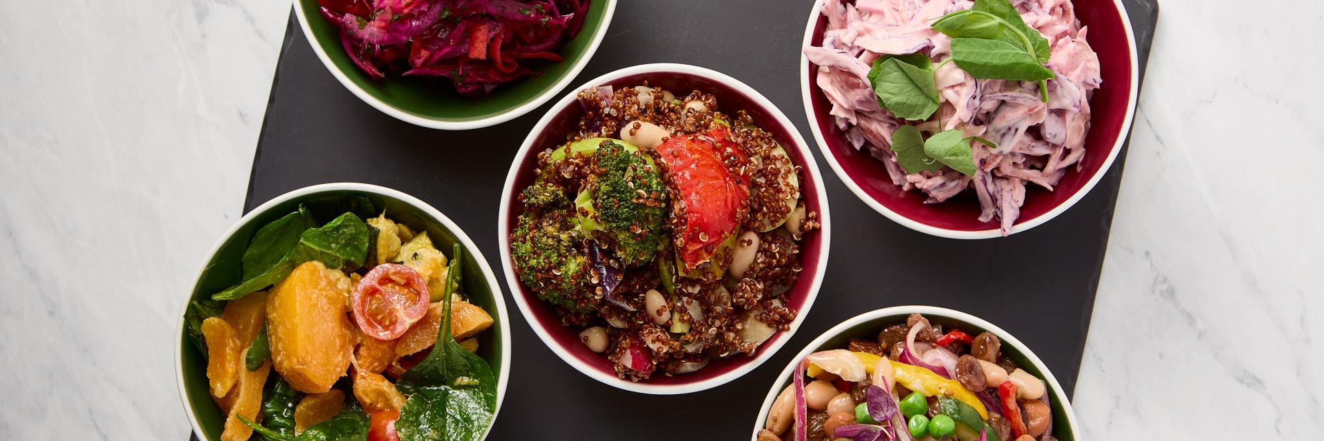 A delicious selection of seasonal summer salads