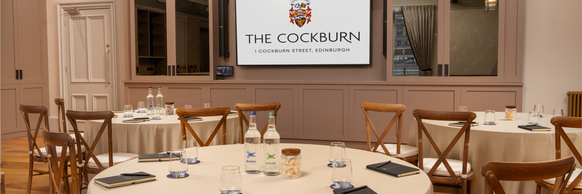 Room set up for meeting at The Cockburn
